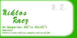 miklos racz business card